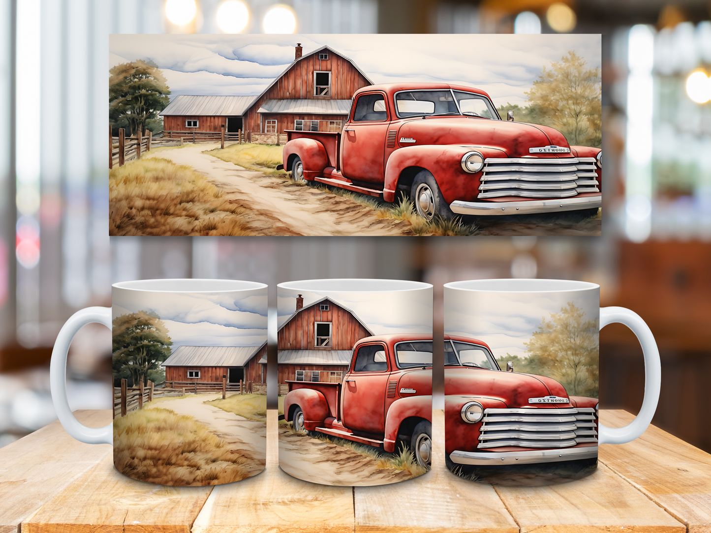 11oz Classic Red Farm Truck