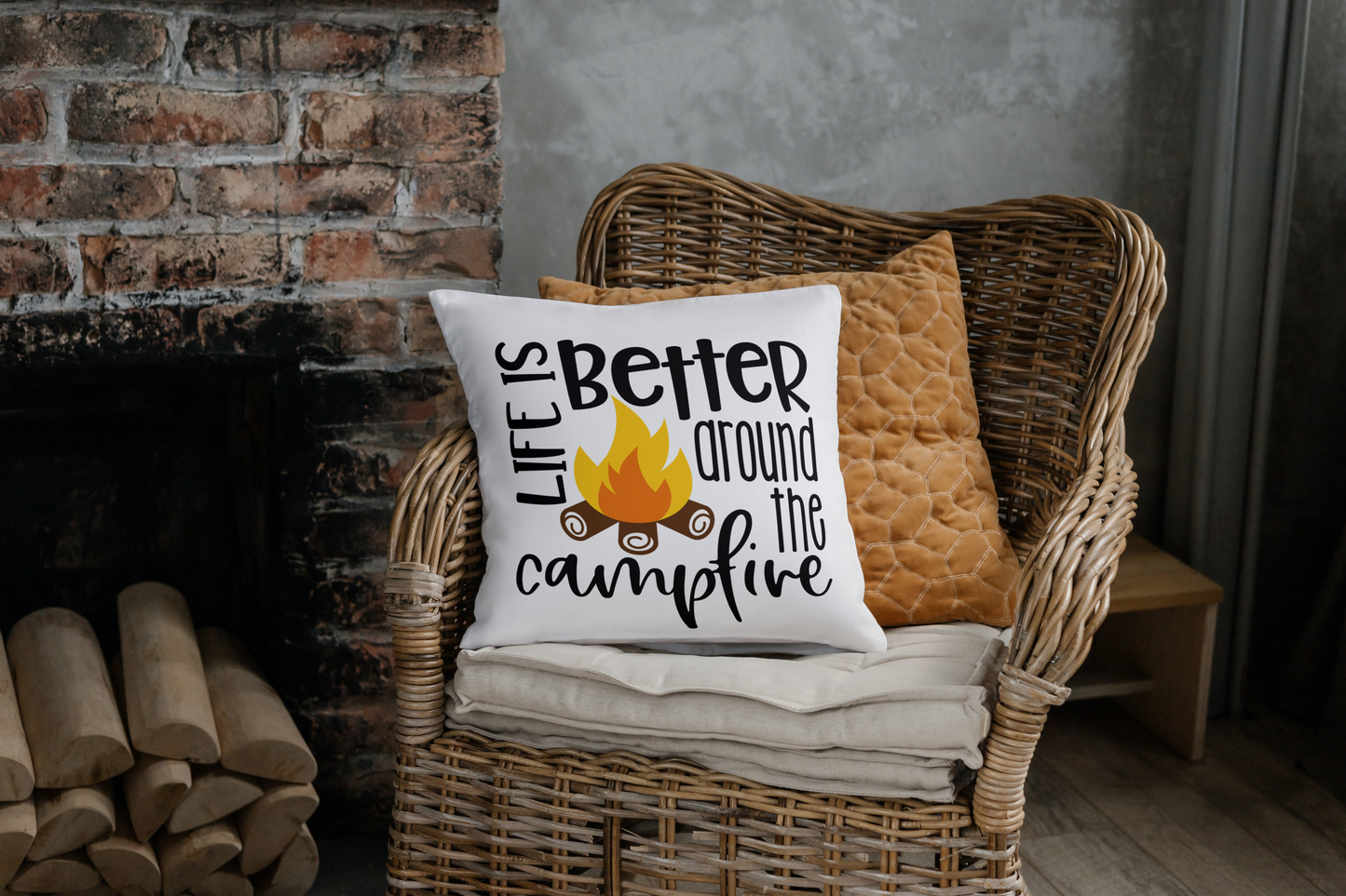 Camp Fire Cushion Cover