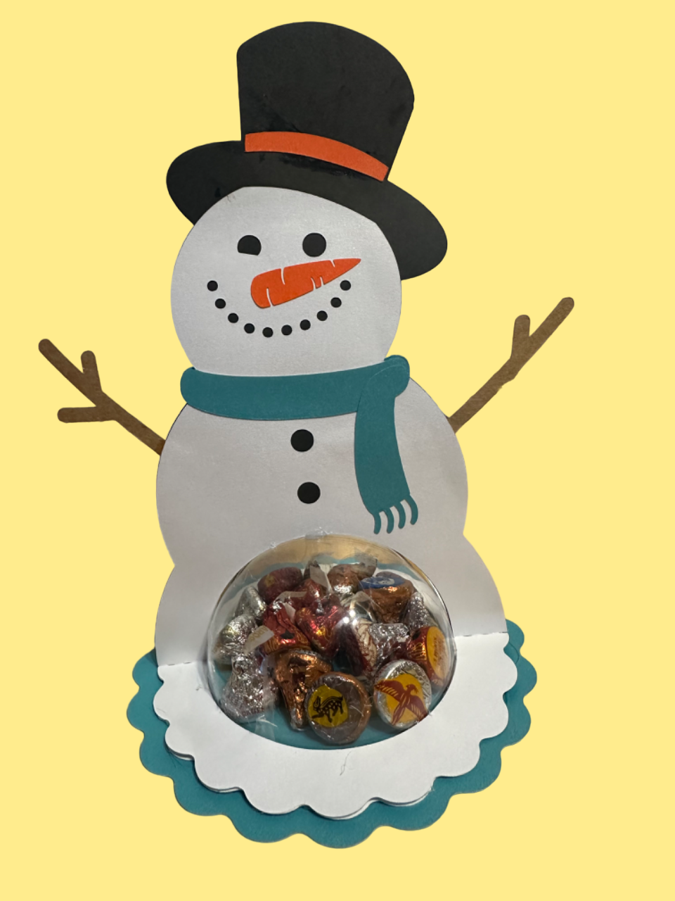 Jumbo Snowman Candy Dome (10cm Dome)