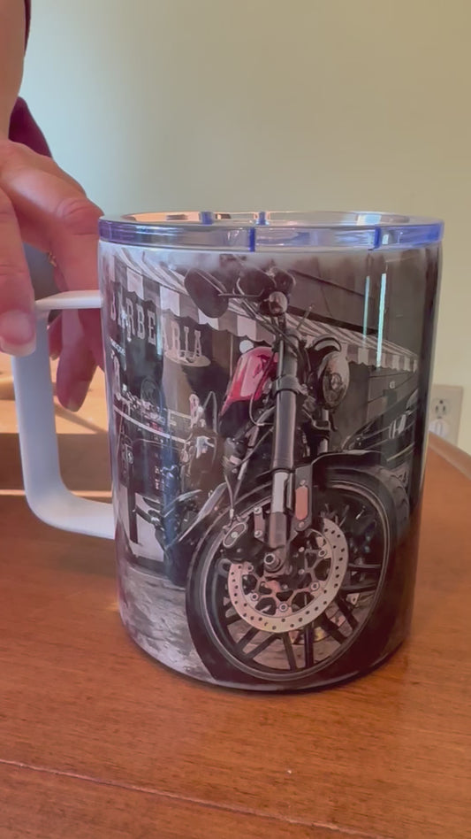 Motorcycle Theme 12oz Camping Mug