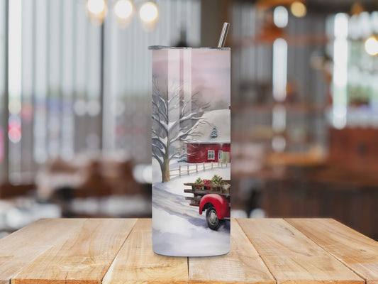 Red Truck 20oz Skinny Tumbler